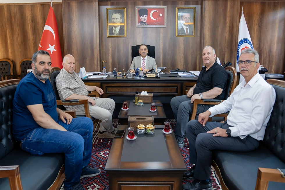 Rektörlük makamında gerçekleşen kurumsal ziyaret